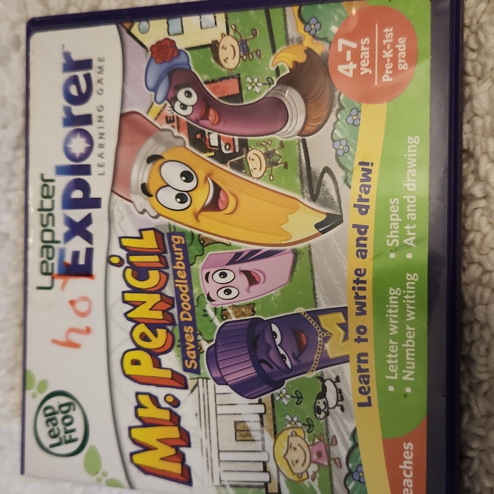 LeapFrog Mr. Pencil Learning Game Leapster Explorer Learn to Write & Draw Pre-K